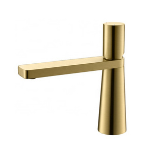 Luxury Bathroom Brushed Gold Hotel Household Basin Sink Vanity Countertop Faucet