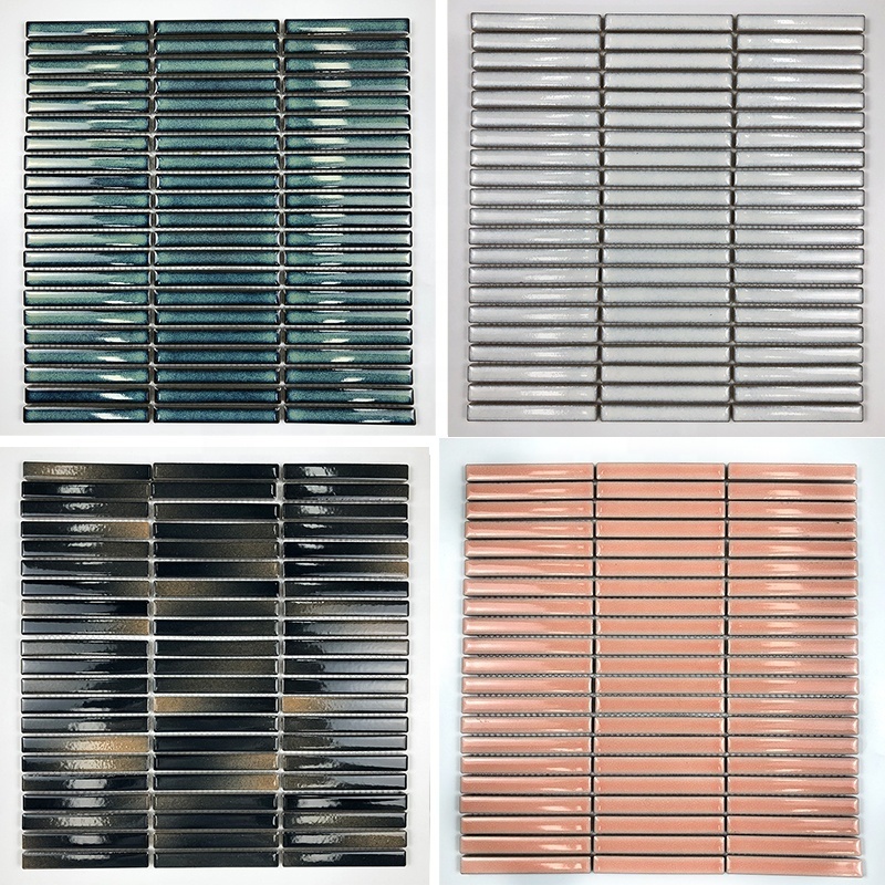 Wholesale Modern Long Strip Kit Kat Kitchen Bathroom Shower Wall Backsplash Ceramic Porcelain Glazed Mosaic Tile