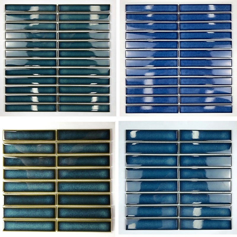 Wholesale Modern Long Strip Kit Kat Kitchen Bathroom Shower Wall Backsplash Ceramic Porcelain Glazed Mosaic Tile