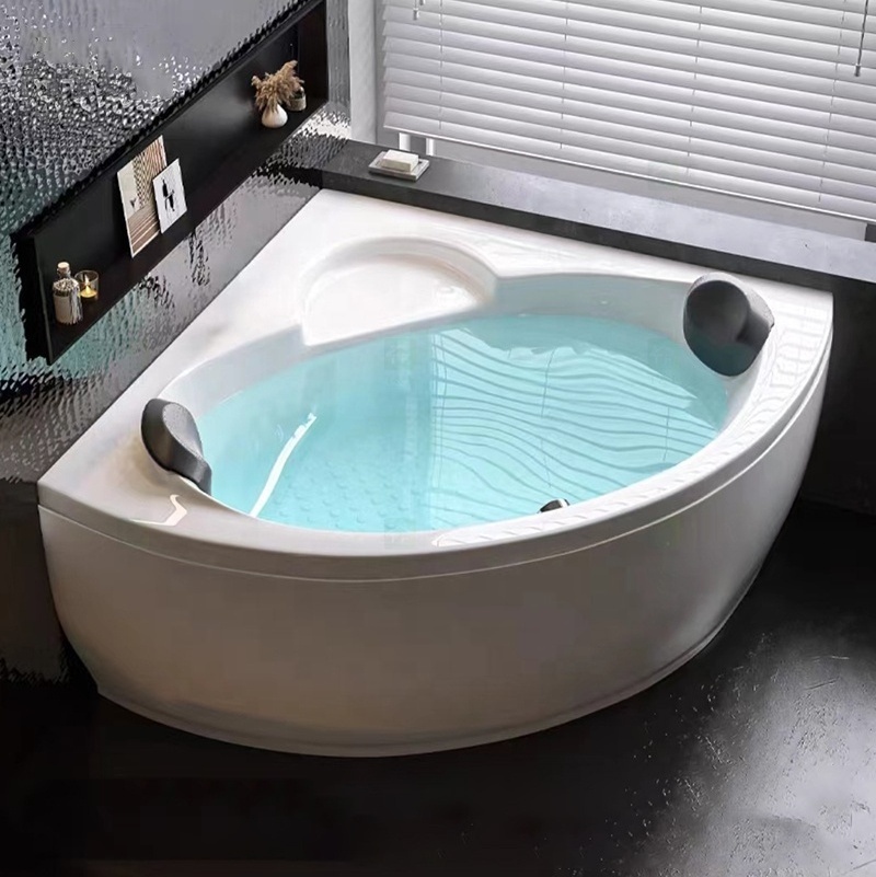 Factory Direct Price  2 Person Bathroom Spa Hot Tub White Whirlpool Massage Acrylic Corner Bathtub