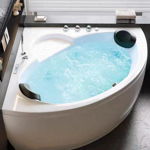 Factory Direct Price  2 Person Bathroom Spa Hot Tub White Whirlpool Massage Acrylic Corner Bathtub