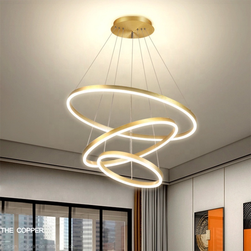 Ring Circle Decorative Modern Bedroom Living Dining Room LED Hanging Chandelier Pendant Light For Home Ceiling