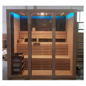 Portable Hemlock Wood Home Barrel Sauna Bath Dry And Wet Steam Room Far Infrared Sauna Indoor