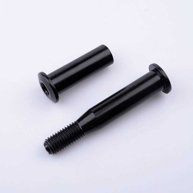 M12 Black Galvanized Hex Socket Flat Head Binding Screw Male And Female Screw Allen Metal Chicago Screw Nut And Bolt