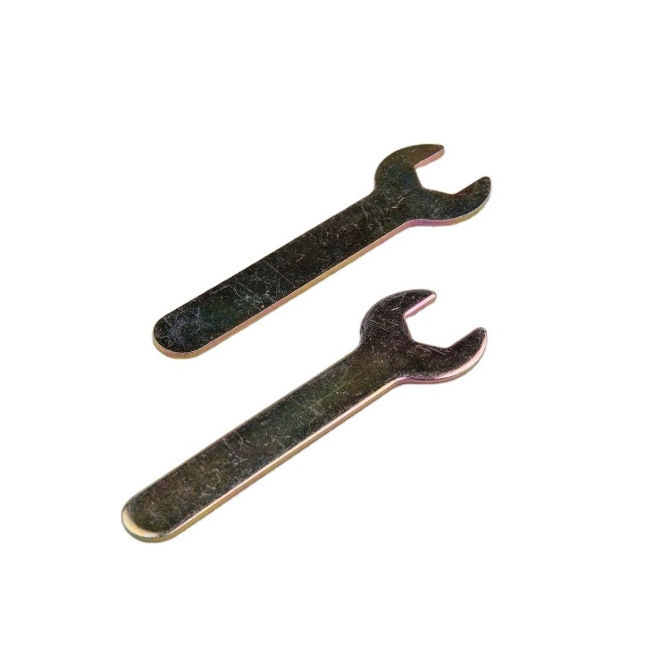 Hand Tool Carbon Steel 45# Hardened Hexagonal Stamped Spanner Single Flat Open End Super Mini Disposable Small Wrench