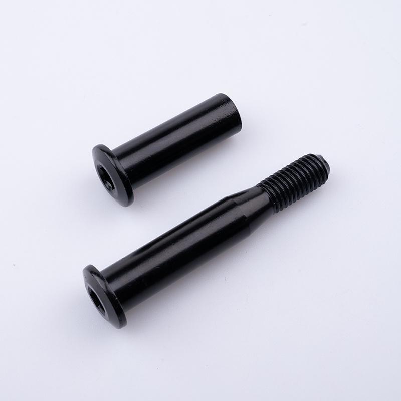 M12 Black Galvanized Hex Socket Flat Head Binding Screw Male And Female Screw Allen Metal Chicago Screw Nut And Bolt