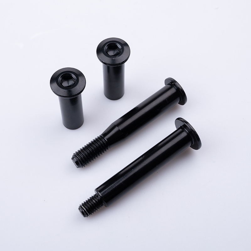 M12 Black Galvanized Hex Socket Flat Head Binding Screw Male And Female Screw Allen Metal Chicago Screw Nut And Bolt