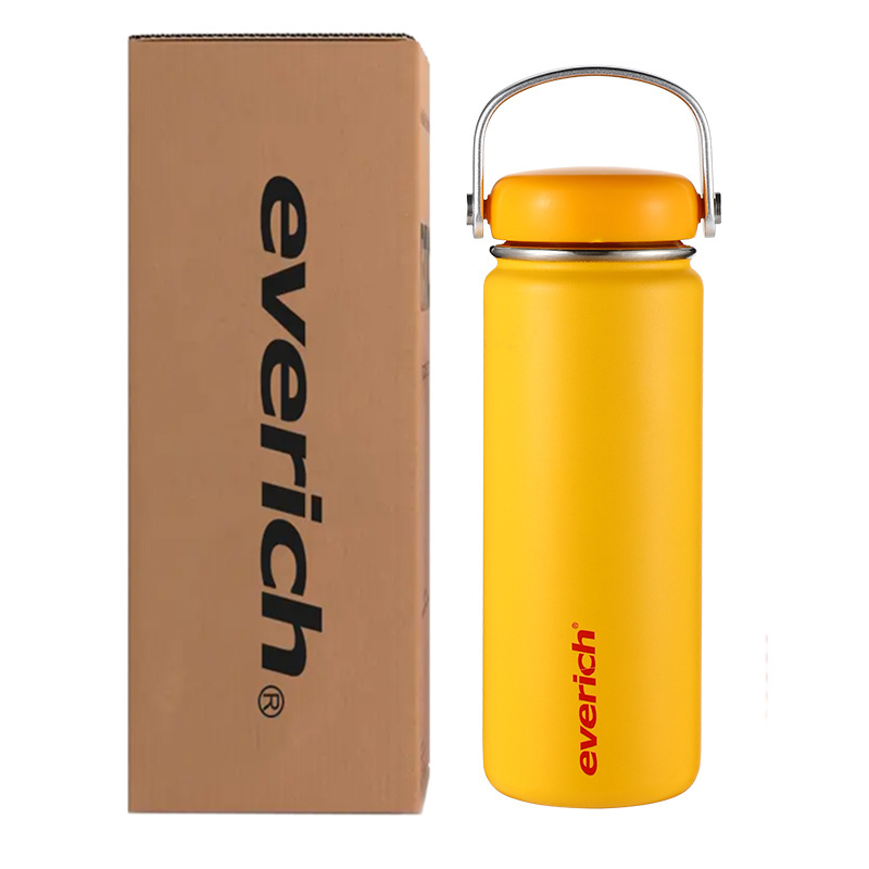 Custom Color Logo Capacity 1 liter Stainless Steel Wide Mouth Water Bottle