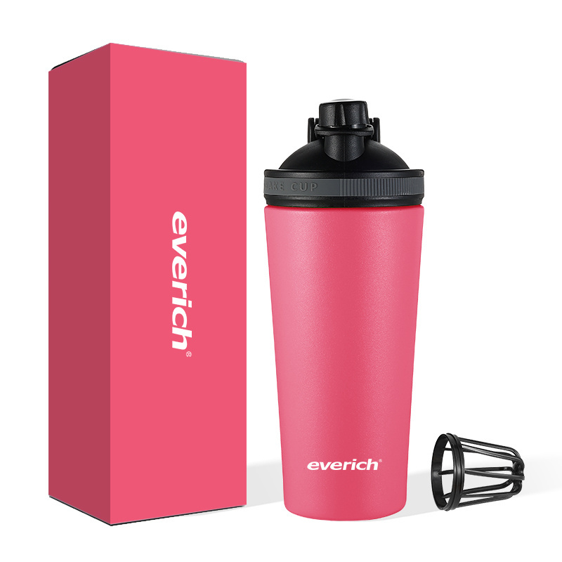 Everich Protein Shaker Bottle Coffee Mug Insulated Tumblers Double Wall 304 Stainless Steel  For Protein powder for fitness peop