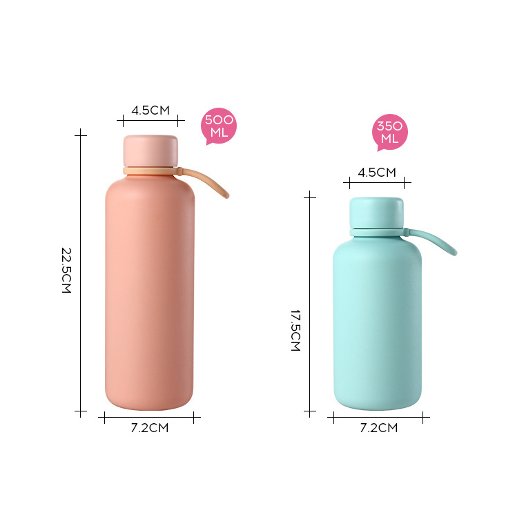 Custom soft touch paint 350ml 500ml Insulated vacuum flask thermal double wall stainless steel gym sport water bottle