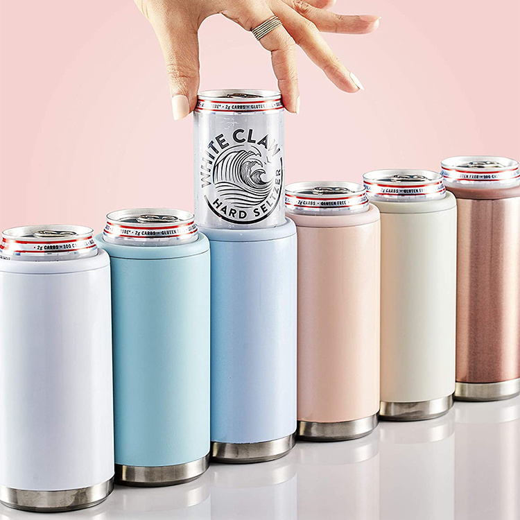 Factory Price Eco Friendly Stainless Steel Cola Cooler Reusable Skinny Can Cooler Beverage Cooler