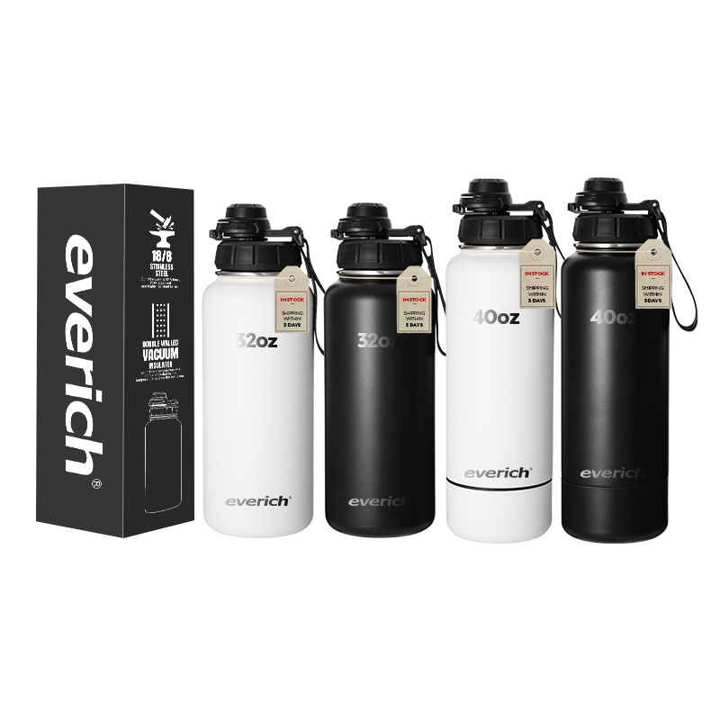 Wholesale 34oz Coffee Tumbler Stainless Steel Vacuum Flask Ceramic Everich Water Bottles For Kids School