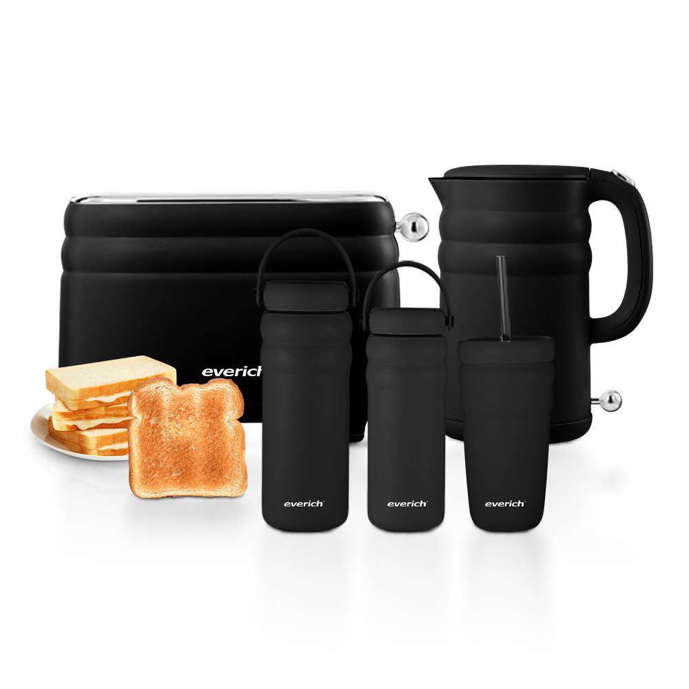 New Series Patent Owner Custom Color Logo Wholesale Factory Basics 2 Slice Extra-Wide Slot Toaster and Kettle