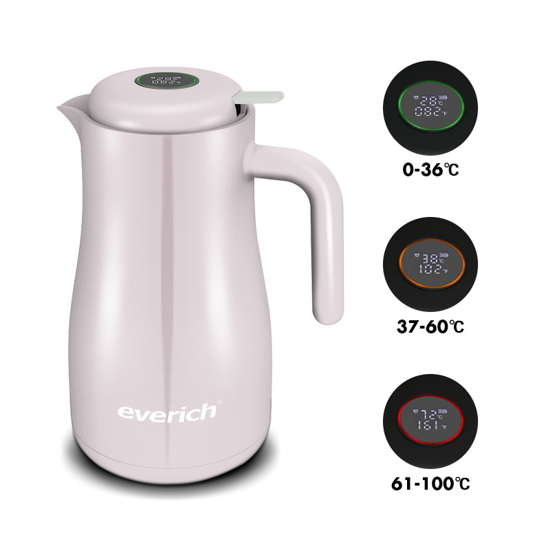 Hot products Everich ODM 950ml coffee tea thermos flask water jug pot with temperature display