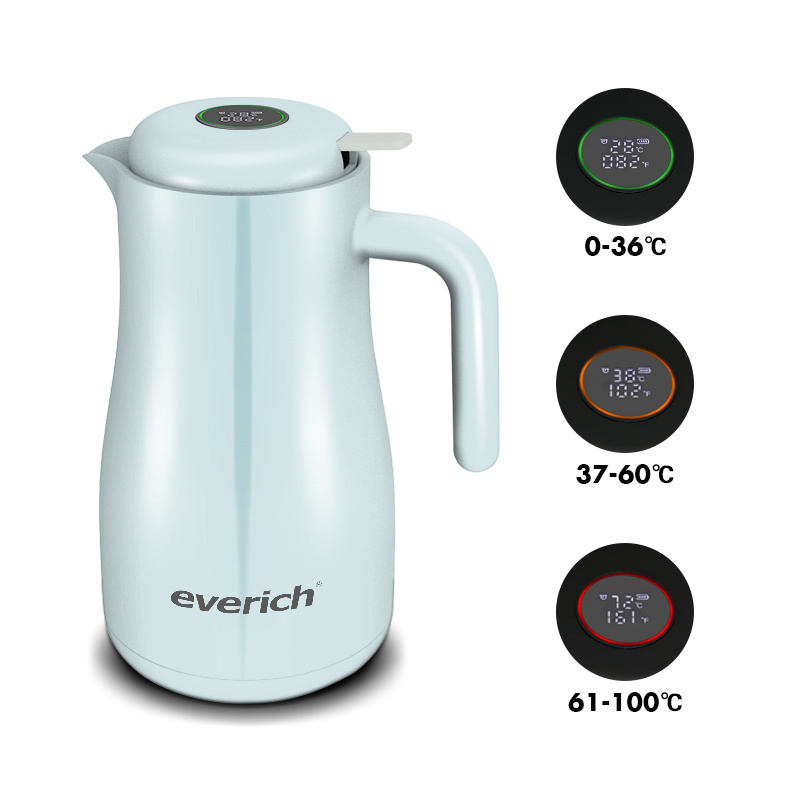 Hot products Everich ODM 950ml coffee tea thermos flask water jug pot with temperature display