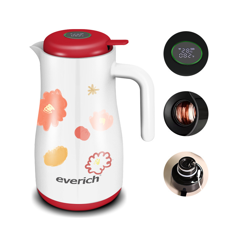 Hot products Everich ODM 950ml coffee tea thermos flask water jug pot with temperature display