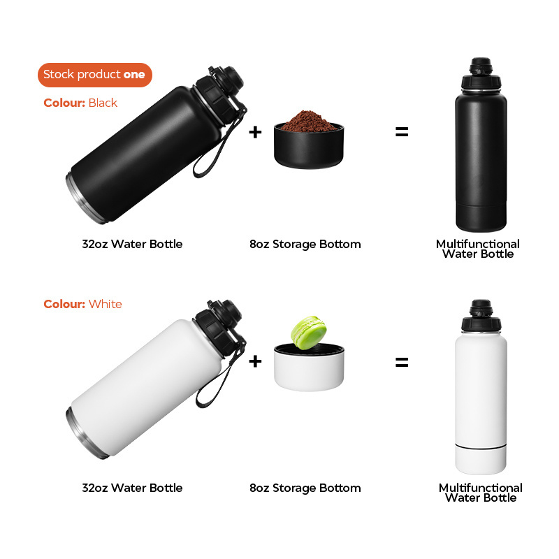 in stock Hot everich 40oz Vacuum Insulated Stainless Steel Water Bottle With Storage Bottom