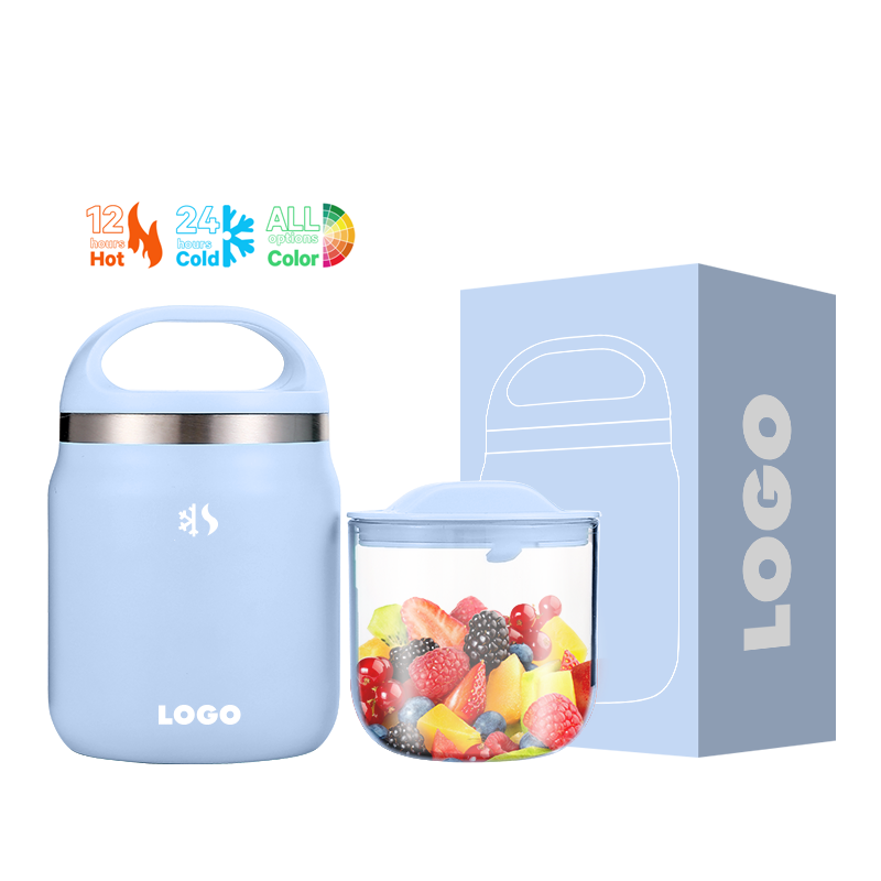 Eco Friendly Portable Food Grade Wide Mouth Storage Insulated lunch box Stainless Steel Thermos Vacuum Food Jar