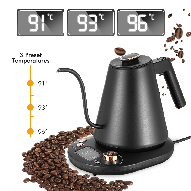 electric gooseneck kettle adjustable keep warm  Digital control temperature and with 5 degree each level from 40 to 100