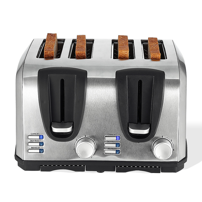 Popular Design Stainless Steel Toasters For Kitchen Appliance Sandwich Maker Electric 4 Slice Bresd Toaster