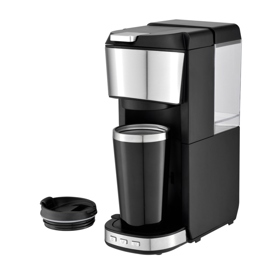 Everich 900ml 2 in 1 adjustable drip tray mini espresso k-cup single-serve coffee maker