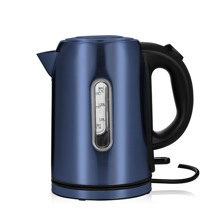 Everich hot sell 1.7L green color stainless steel insulation tea water electric kettle 220v