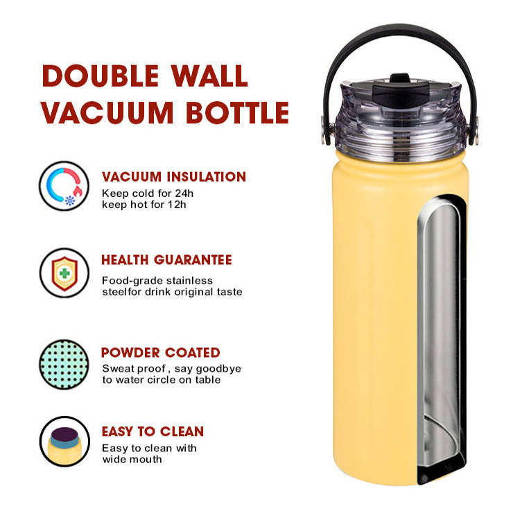 everich Sport thermal Vacuum Insulated Stainless Steel Water Bottle with handle