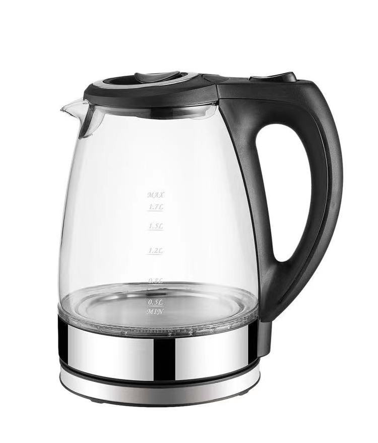 FREE SHIPPING BPA-Free water electric kettle led whistling tea electric glass kettle with Blue LED Indicator Light