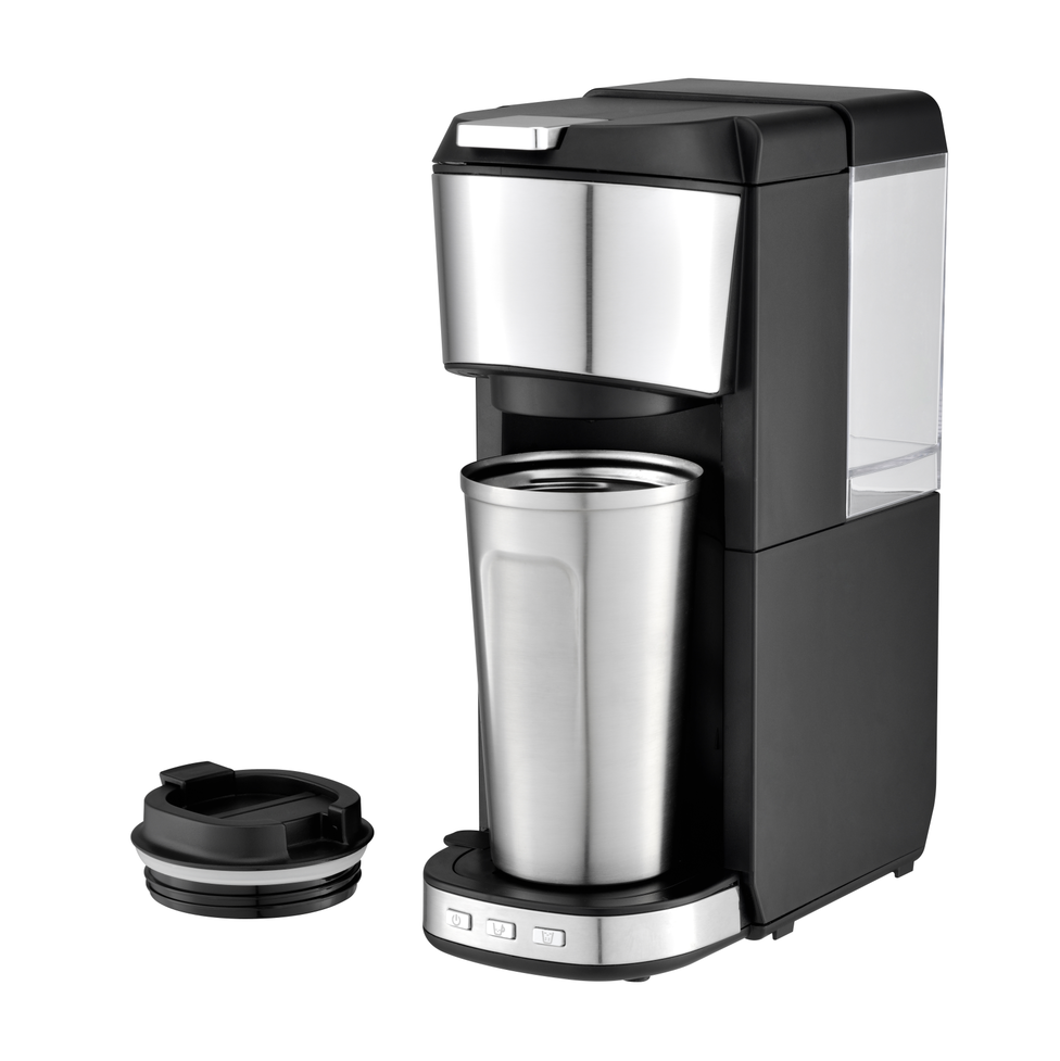 Everich 900ml 2 in 1 adjustable drip tray mini espresso k-cup single-serve coffee maker