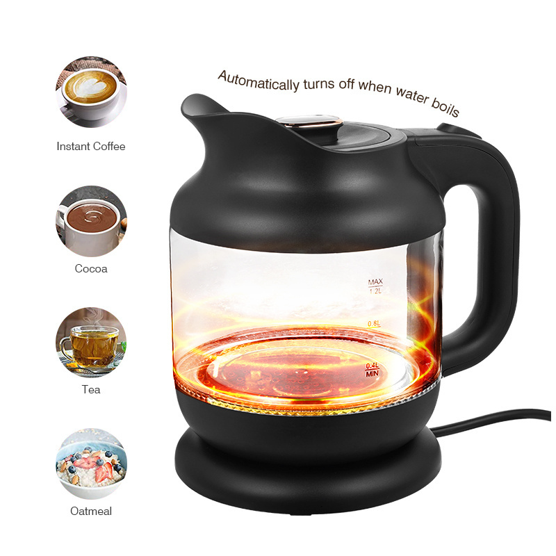 Hot Water Electric Kettle Glass Tea Smart For Boiling Boiler Heater Household Office Factory Sale