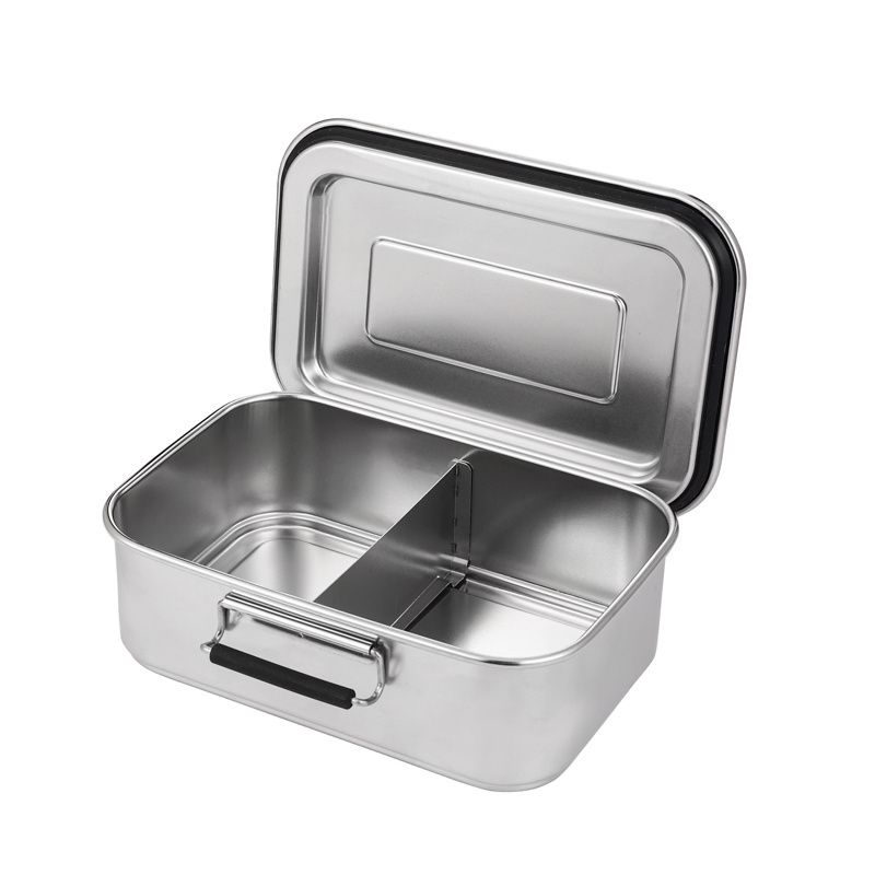 900ml Sustainable Tiffin Eco Friendly Metal Bento Box Food Storage Container Stainless Steel Bento Box Leak Proof