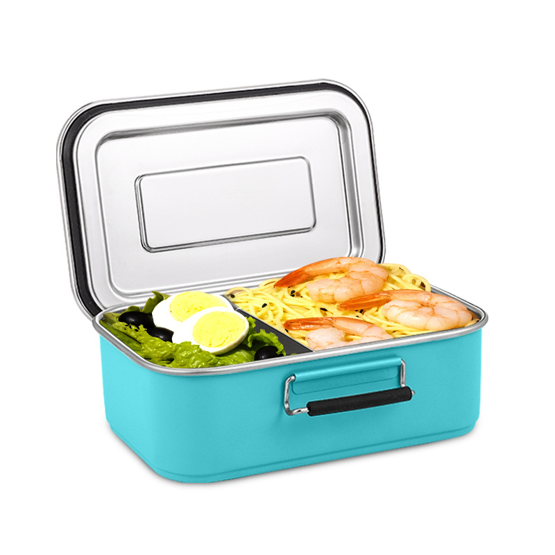 Best Factory Direct Stainless Steel 304 Lunch Box Sealed Crisper square Food Container Box With Locking Lid