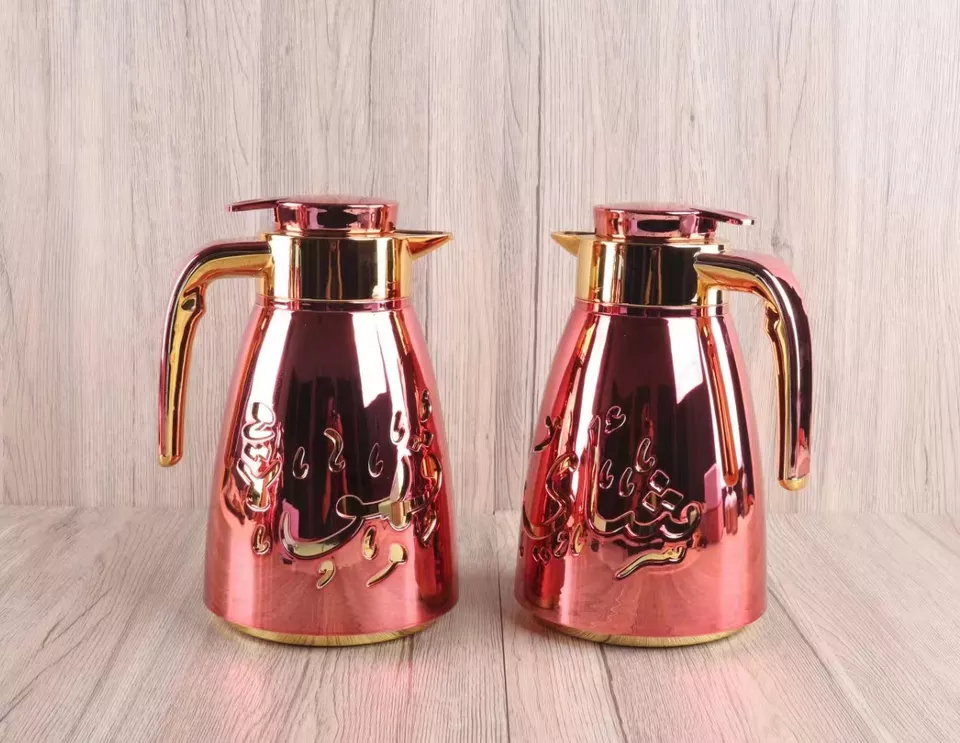 wholesale colorful 1L 1000 ML dallah arabic coffee pot tea sets for home hotel espresso coffee pot