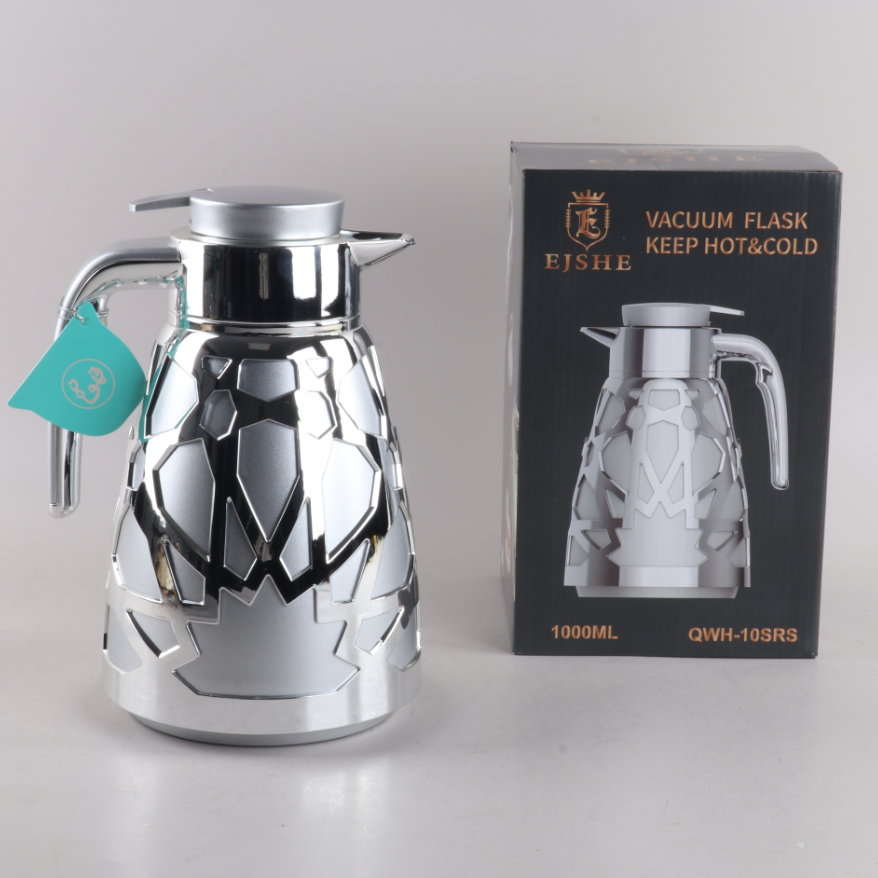 Wholesale price Ramadan coffee flask 1000ml dallah arabic thermos flask teapot for hotel restaurant party