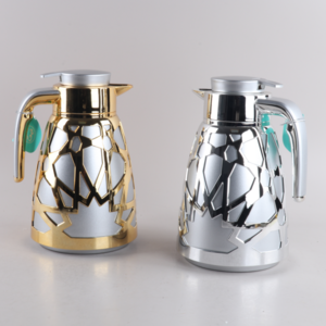 Wholesale price Ramadan coffee flask 1000ml dallah arabic thermos flask teapot for hotel restaurant party