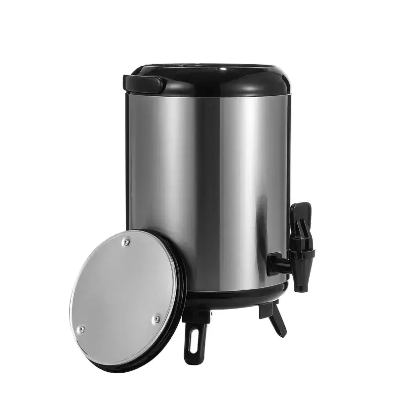 Large Capacity Double Walled 316 Stainless Steel Heat Preservation Thermos Bucket Milk Tea Barrel for Hotel Restaurant