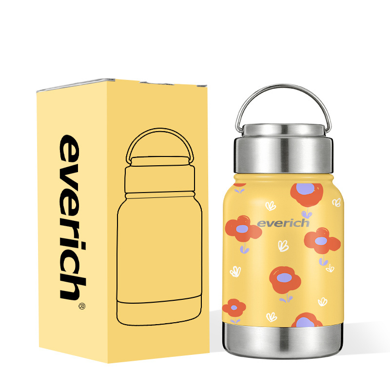 Hot Sales Children Double Wall Stainless Steel Vacuum Flask Insulted Water Bottle Thermos Flask Coffee Kettle with handle