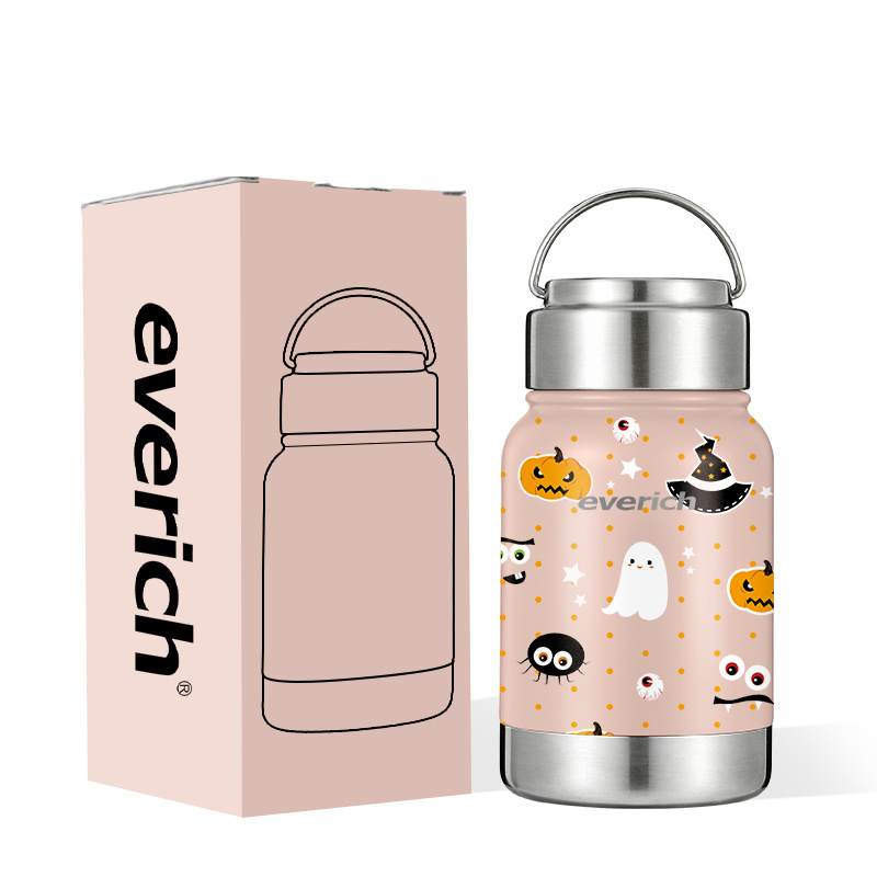 Hot Sales Children Double Wall Stainless Steel Vacuum Flask Insulted Water Bottle Thermos Flask Coffee Kettle with handle