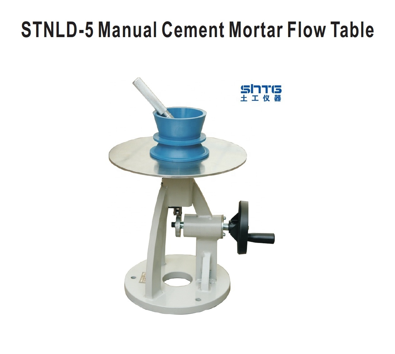 STNLD-5 Manual Cement Mortar Flow Table for Determining the Flow of Mortar Concrete Flow Meter Building lime Grout Mud Testing