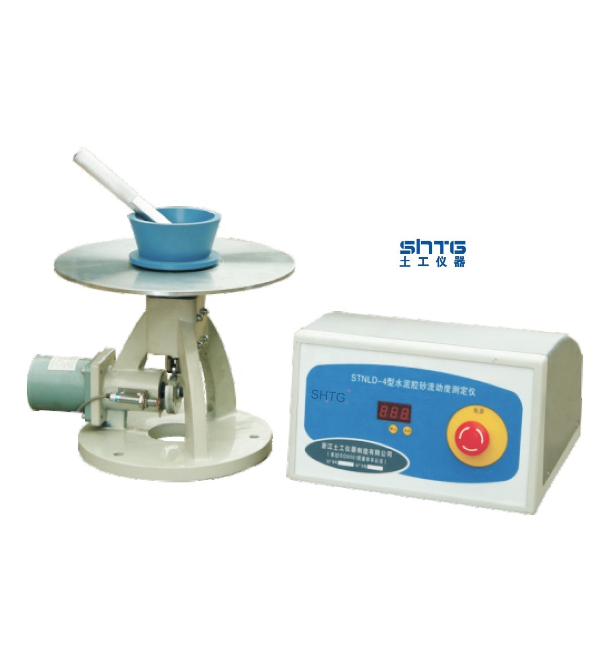 STNLD-4 Electric Cement Mortar Flow Table Motorized Concrete Flow Meter Building lime Grout Mud Testing Apparatus Electric Cemen