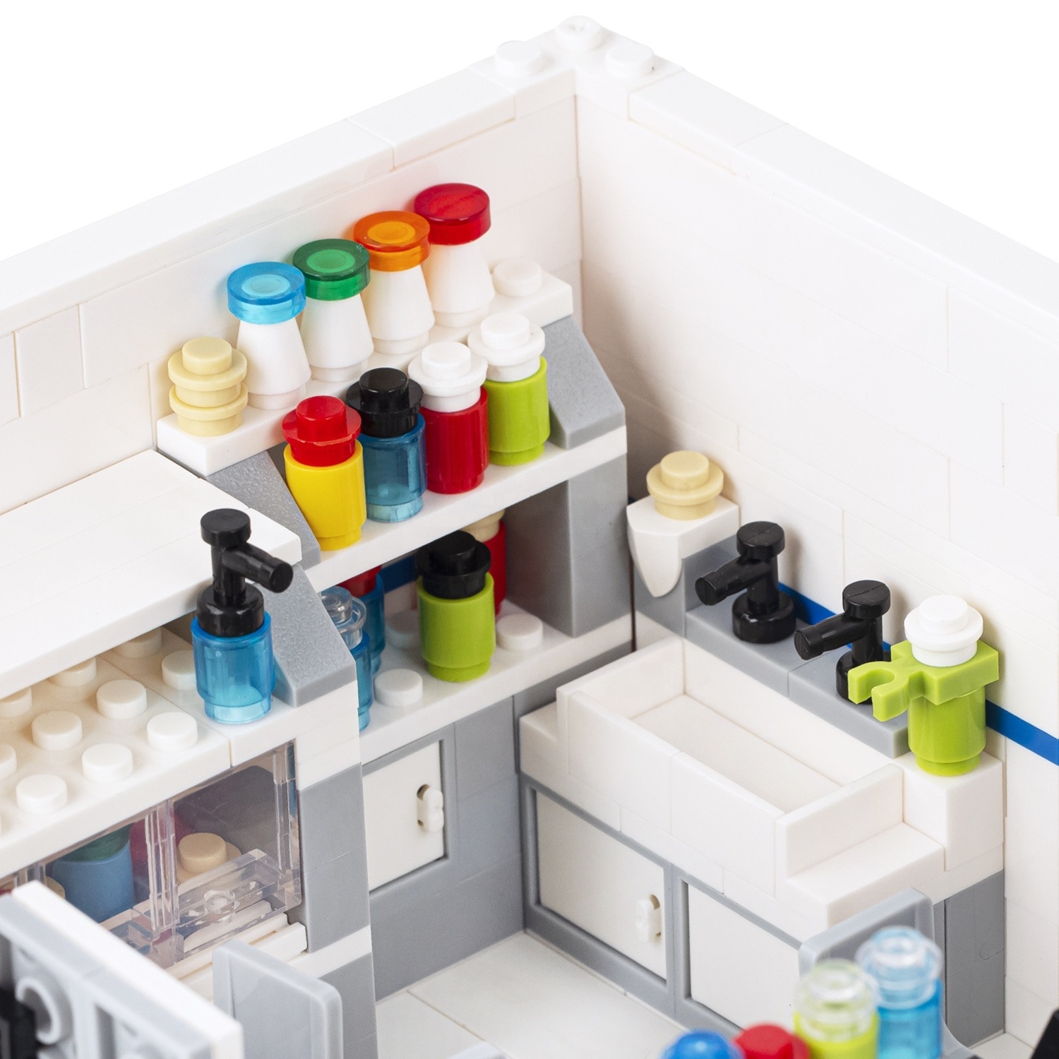 MOC4050 344pcs hospital pharmacy Building blocks sets Bricks  Accessories blocks Building Kit Promotion Toys