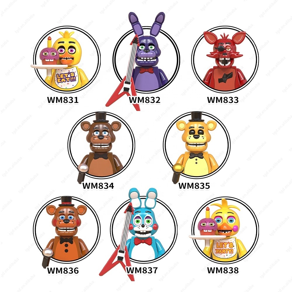 WM Blocks FNAF Anime figure toy five nights at freddy figure Mini building blocks Figure Kid building block sets model kits