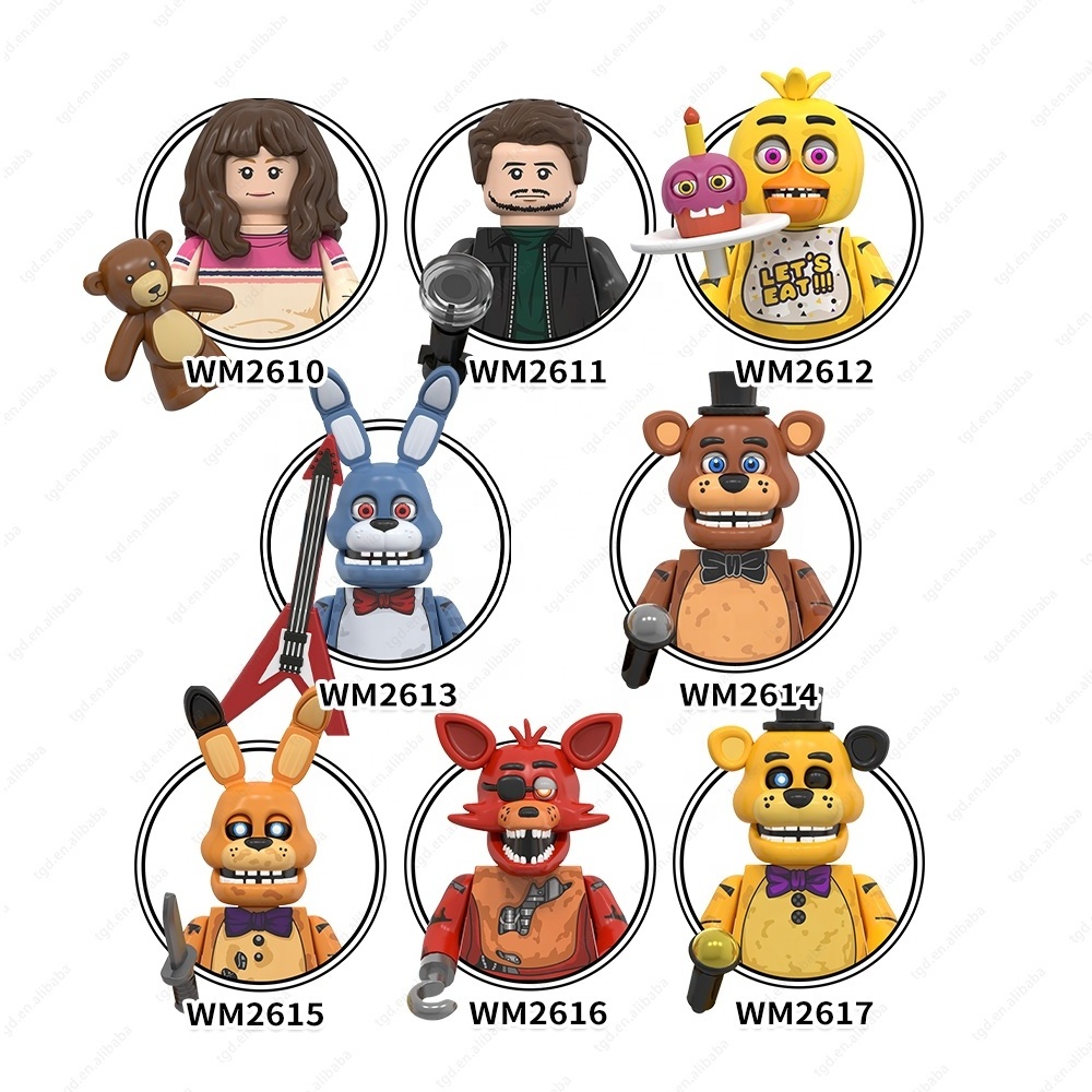 WM Blocks FNAF Anime figure toy five nights at freddy figure Mini building blocks Figure Kid building block sets model kits