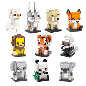 Koala Tiger Panda Fox cat Animal Building Blocks Sets BrickHeadz MOC Brick Sets Diy Toys for Kids 2023 Toys