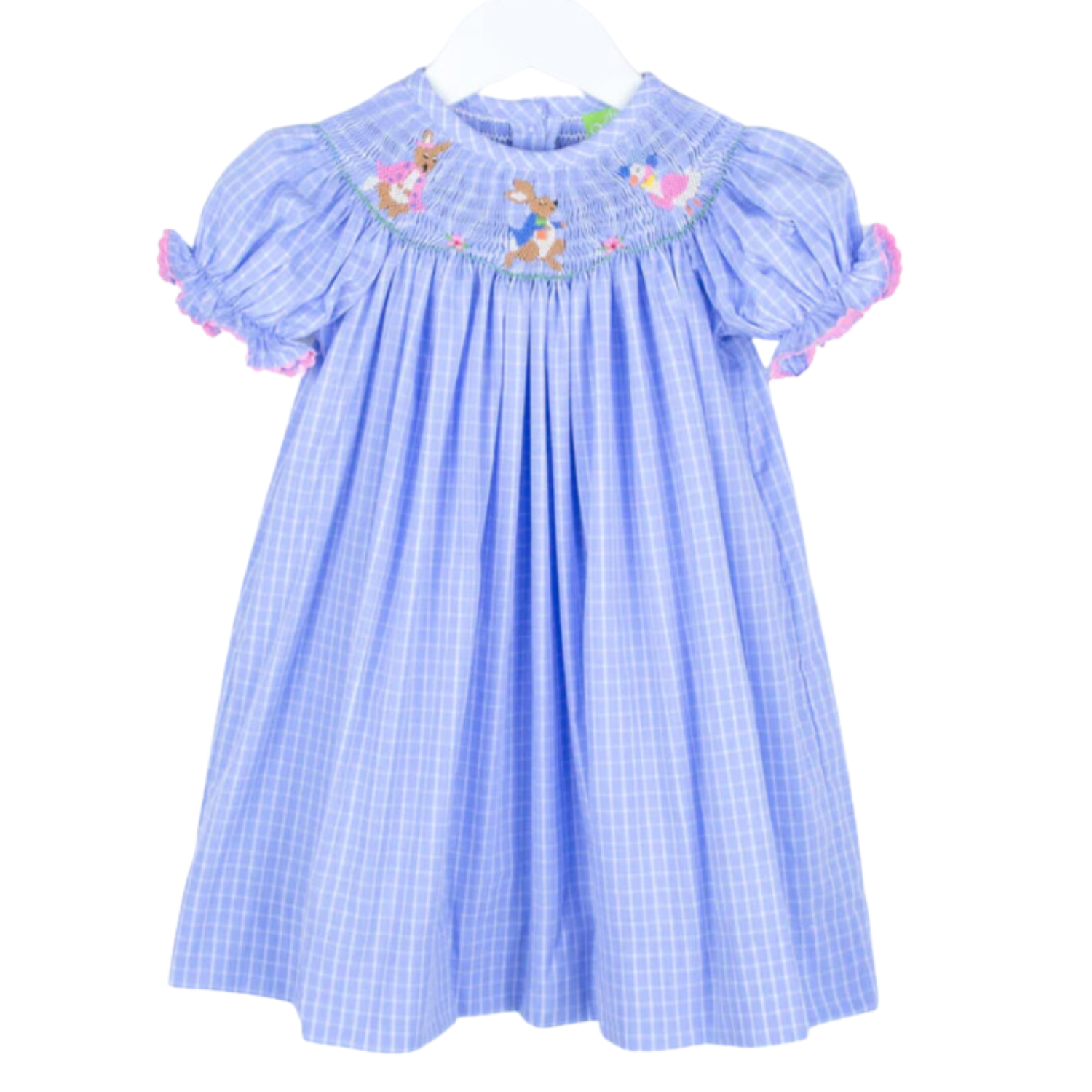 New Easter Day Children Clothing Girl Smocked Dress With Bunny Rabbit Embroidery Customize Design Wholesale From Vietnam