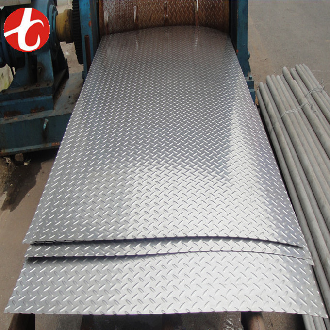 ASTM 304 316 Anti skid Stainless Steel Checkered plate sizes / Stainless Steel Checkered sheet