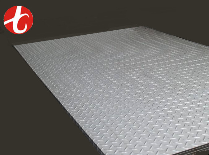 ASTM 304 316 Anti skid Stainless Steel Checkered plate sizes / Stainless Steel Checkered sheet