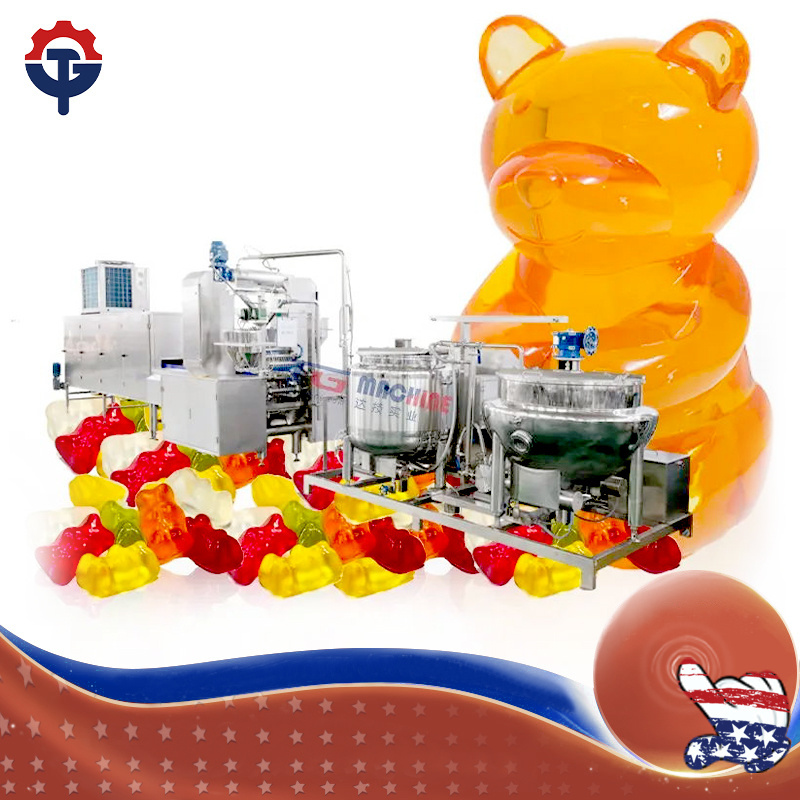 TGmachine Hot sale confectionery fully automatic 50kg/h jelly gummy candy depositing line