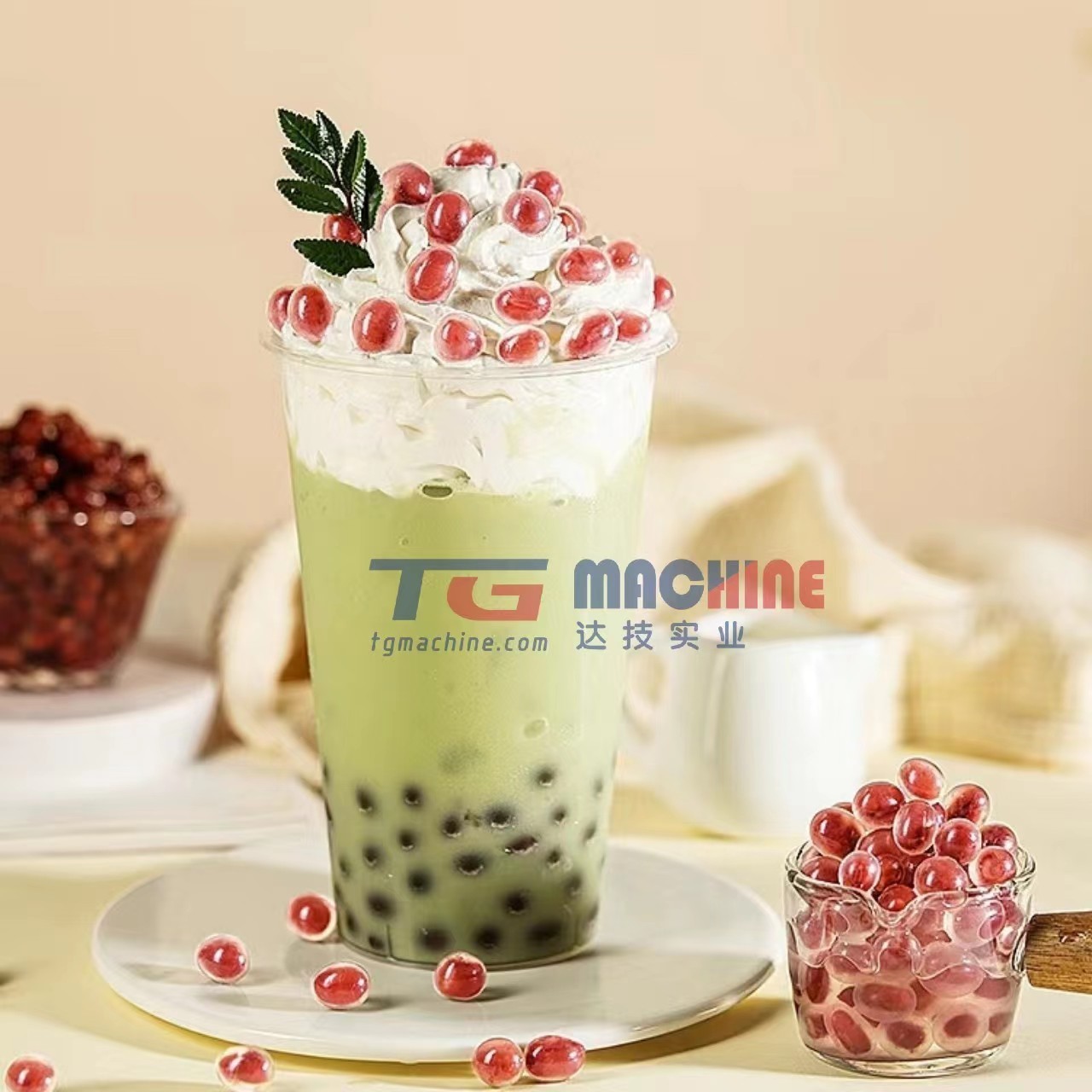 Construction tightly popping boba bubble tea juice ball machinery for boba tea pearl making