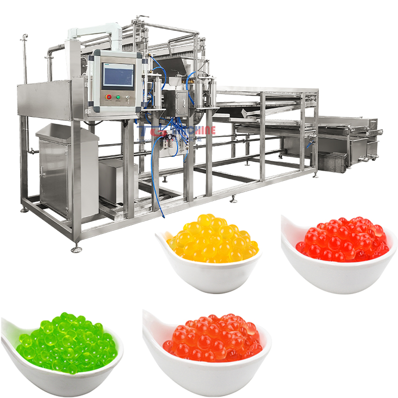 Construction tightly popping boba bubble tea juice ball machinery for boba tea pearl making